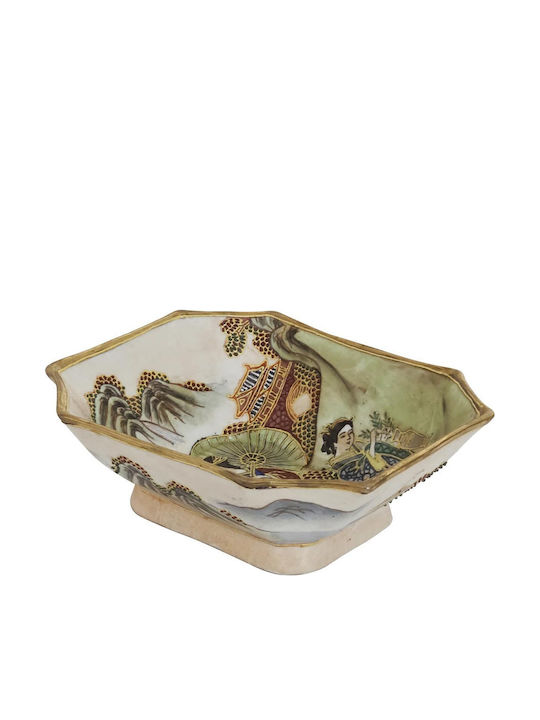 Artekko Satsuma Διακοσμητικό Μπωλ Πορσελάνης Πολύχρωμο 20x16x7cm