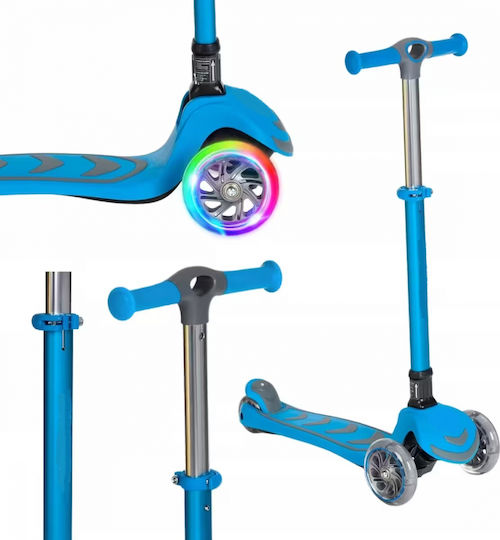 Kick’n’roll Scuter Copii Pliabil 3 Roți Cu Iluminare LED Pentru 3+ Ani Albastru