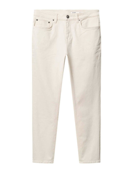 Herren Jeanshose Elastische mit Schlank Anwendung Ecru