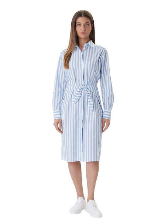Midi Shirt Dress Light Blue LV044F032G C32