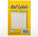 thessPACK 1pc Adhesive Labels in White Colour 15mm