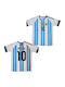 Echipament Fotbal Messi Naționala Argentinei 2026 Dungi Balón De Oro Alb Albastru Deschis Unisex Ab101