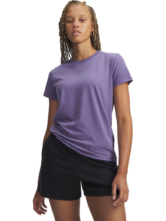 Under Armour Off Campus Core Ss Μπλούζα Μωβ