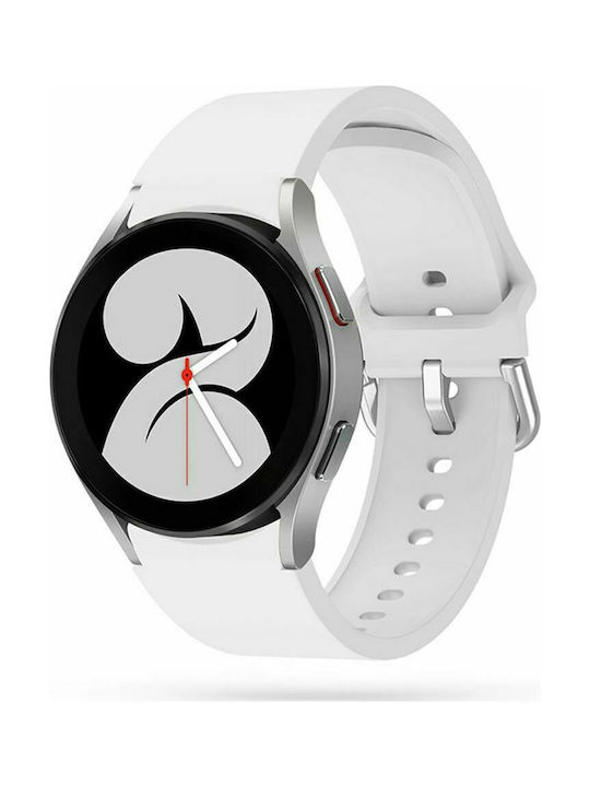 Homies Кайшка Силикон Бял Galaxy Watch4 5 6 7 Fe 4 Classic 6 Classic 5 Pro 20mm