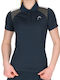 Women's Sports Polo Blouse Short Sleeve Blue