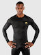 Venum G-fit Men's Long Sleeve Shirt VENUM-03726 for Jiu-Jitsu Black