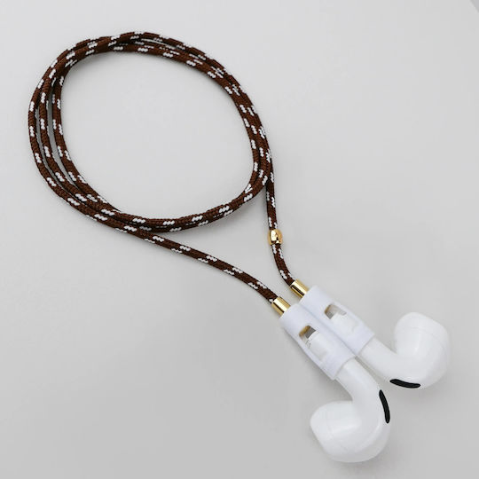 Tapper Nylon Strap Airpods Airpods Pro All Generations Brown Nylon 18k Gold 1112