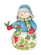 Wishing You A Cozy Christmas Snowman Evergreen Sprig 14,5 Cm
