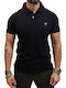 Nolan Polo Herrenbluse Kurzarm Schwarz