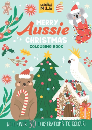 Merry Aussie Christmas Colouring Book Five Mile Paperback Softback