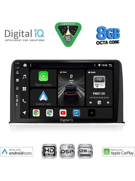 Digital IQ Auto-Audiosysteme für Honda CR-V 2017-2023 Bluetooth USB Eingebautes Wi-Fi GPS Apple CarPlay Android Auto mit 10 Zoll Touchscreen