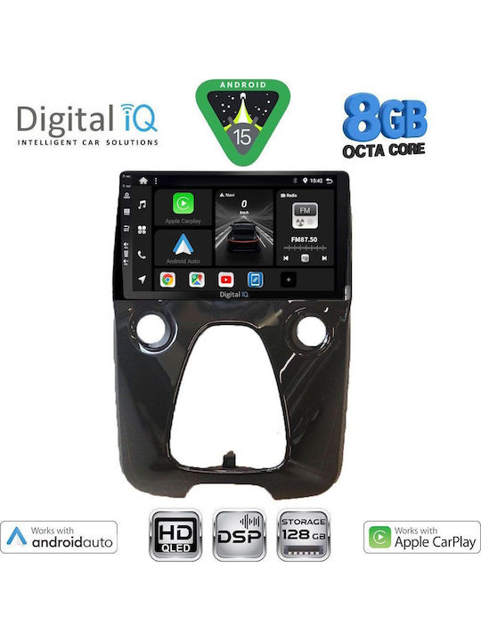 Digital IQ Auto-Audiosysteme für Toyota Aygo 2014-2022 mit A/C (Bluetooth/USB/WiFi/GPS/Apple CarPlay/Android Auto) mit 10 Zoll Touchscreen