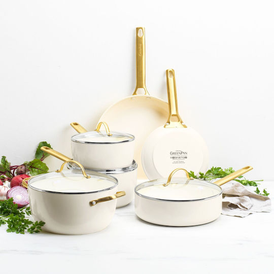 Green Pan Set Vase de Gătit cu Acoperire Ceramică 3 Piese