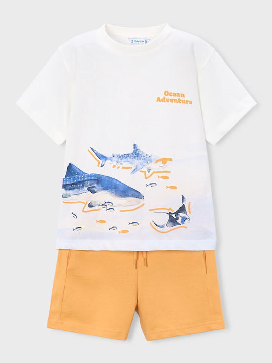 Kinderbekleidungsset mit Shorts Sommer 2 Stück Orange
