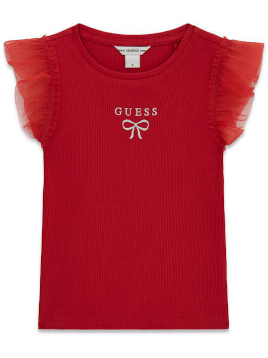 Guess Kids Top Short-sleeved Red