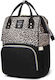 Lequeen Backpack Diaper Bag Black 26cm