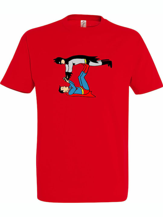 kirikoko Kids T-shirt Red Batman & Superman Sup...