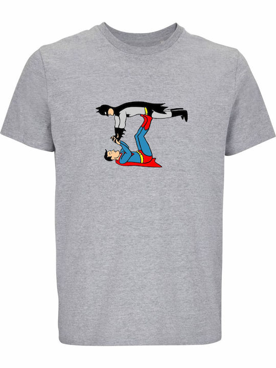 kirikoko Kids Top Grey Melange Batman & Superma...