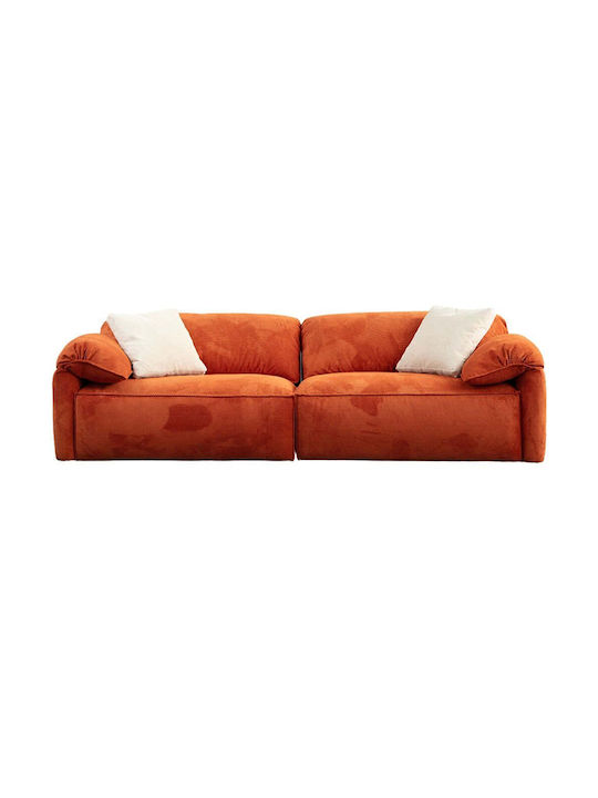 Flamingo Τριθέσιος Καναπές Orange 270x105x80εκ.