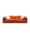 Flamingo Τριθέσιος Καναπές Orange 270x105x80εκ.