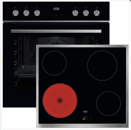 AEG 5000 SurroundCook Φούρνος κάτω Πάγκου 65lt με Κεραμικές Εστίες Π59.4εκ. Inox