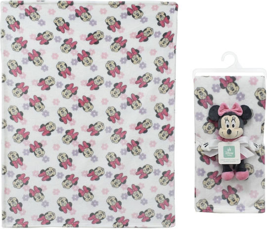 Disney Babydecken Wickeltücher für Kinderzimmer Minnie mit Teddybär 75x100cm 2 Stück