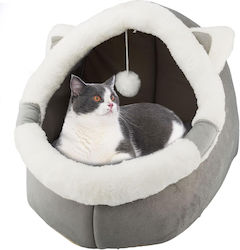 Brivoo Pat Tip Căsuță Pentru Pisici Gri 45*43*38 Cm Design Urechi De Pisică Confortabil Modern Brivoo Pat Tip Căsuță Pentru Pisici Gri 45*43*38 Cm Design Urechi De Pisică Confortabil Modern