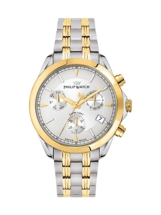 Philip Watch Blaze Men's Chronograph Battery Watch with Silver Metal Bracelet