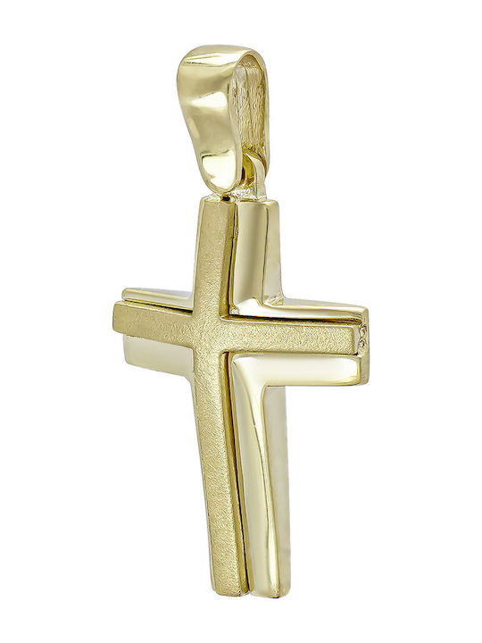 Kiriakos Gofas Men's 14K Gold Double Sided Cross Without Chain