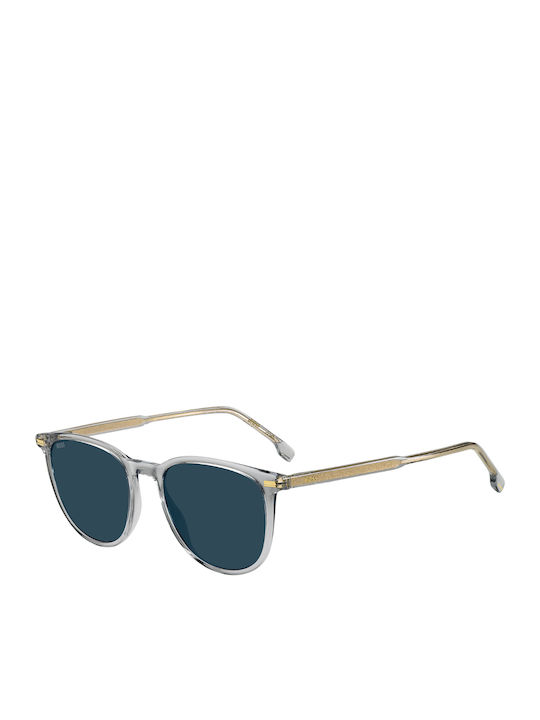 Boss Unisex Sunglasses with Gray Horn-Rimmed Fr...