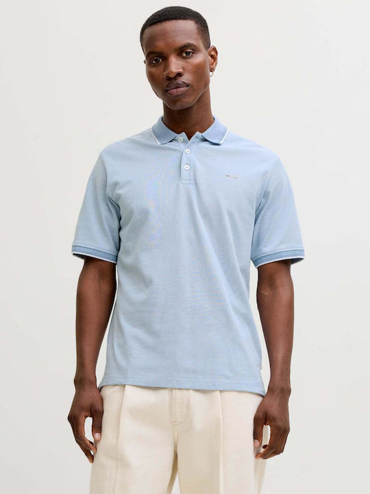 Jack & Jones Polo Herrenbluse Kurzarm Hellblaue
