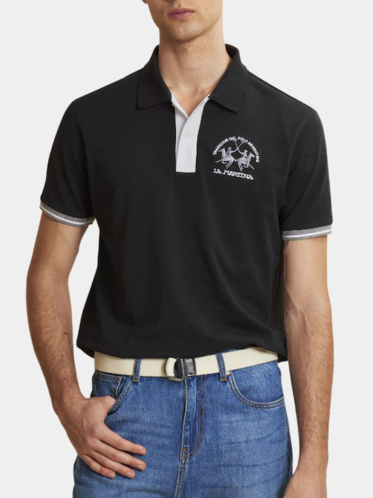 La Martina Polo Μπλούζα Κοντομάνικη Black
