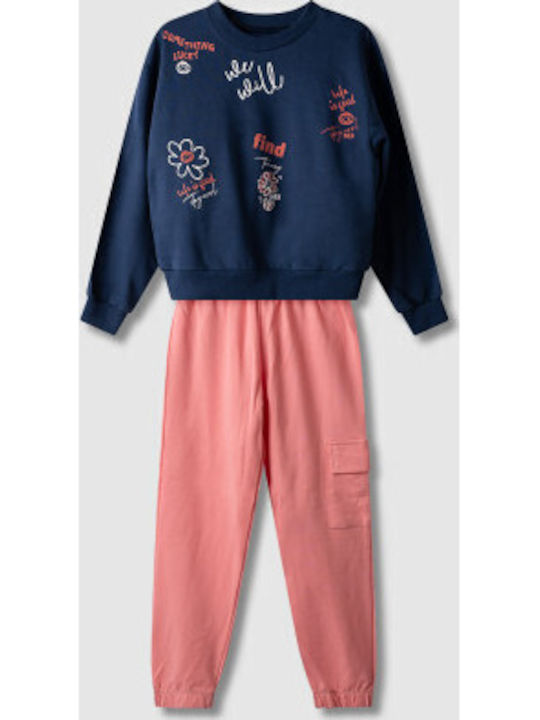 Nek Kids Wear Kids Sweatpants Set Blue 2pcs