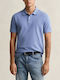 Shield Polo Short Sleeve Blouse Steelblue