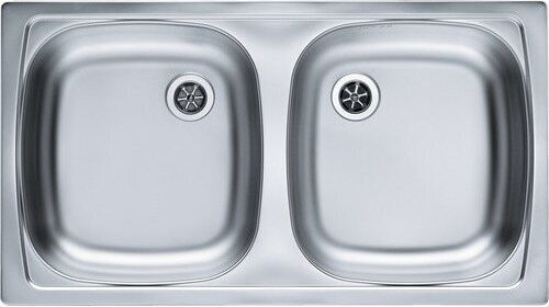 Alveus Basic 160 Leinen Ένθετος Νεροχύτης Inox Μ78xΠ43.5cm Ασημί