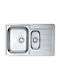 Alveus Drop-In Küchenspüle Inox M79xB50cm Silber