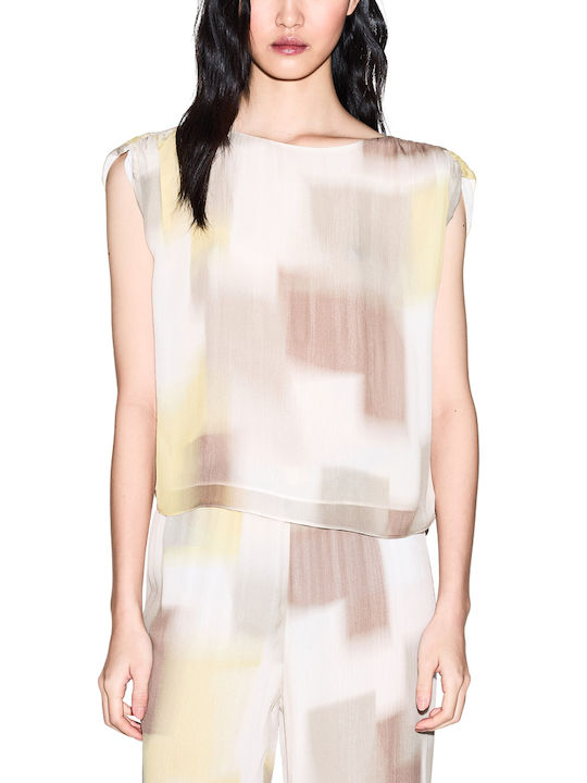 Women's Sleeveless Ecru Blouse