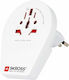 Skross Practical Compact 2 Usb-a To China Italy Brazil Travel Adapter White