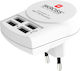 Skross Powerful Compact 4-port Usb-a Europe Charger Adapter White