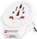 Skross Adaptor De Călătorie World La Europa 2/3 Poli Usb Alb