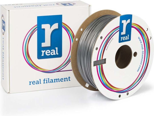 Real Filament Recycled PETG 3D Printer Filament 1.75mm Silver 1kg 1τμχ (Spool)