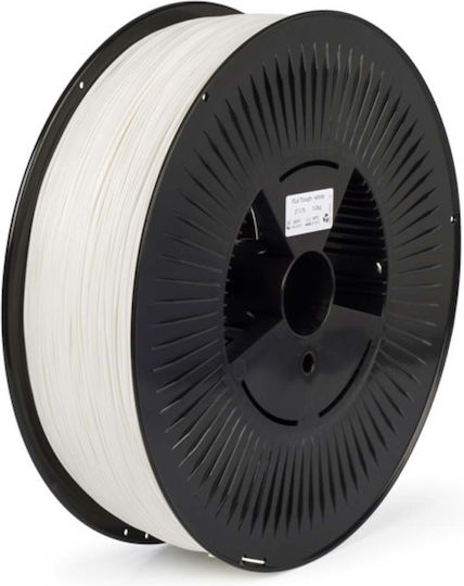 Real Filament Filament Tough PLA Pentru Imprimante 3D 1.75mm Alb 5kg Bobină