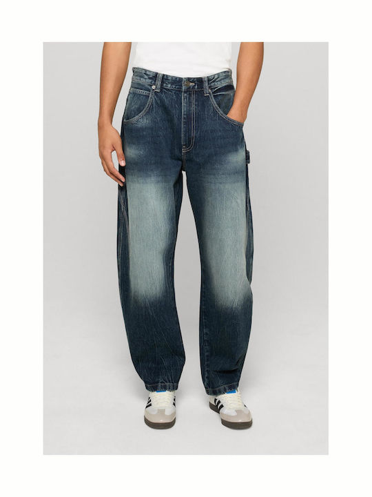 Heavy Ανδρικό Παντελόνι Τζιν Dark Blue Marble Washed