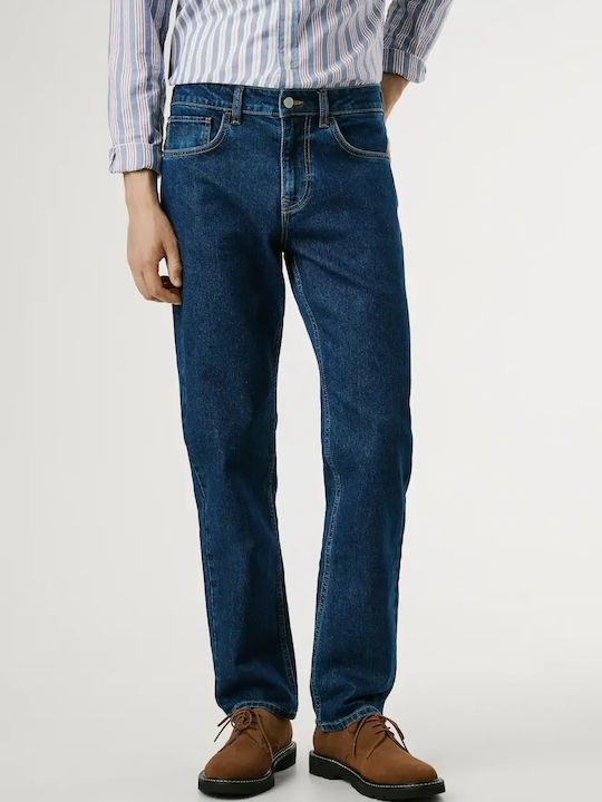Stanley Men's Elastic Jeans Pants With Regular Tapered Fit Blue