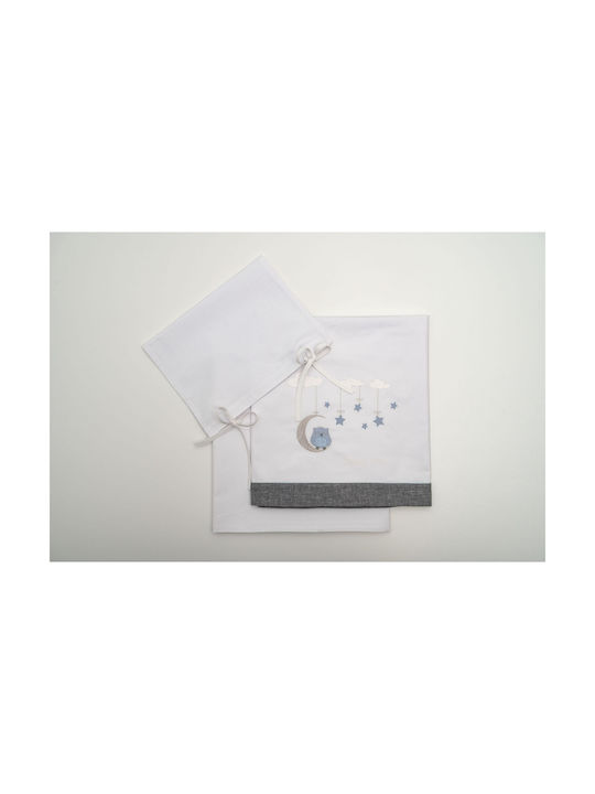 Raison D' Etre Set Baby Sheets Crib Cotton White 3 Pieces