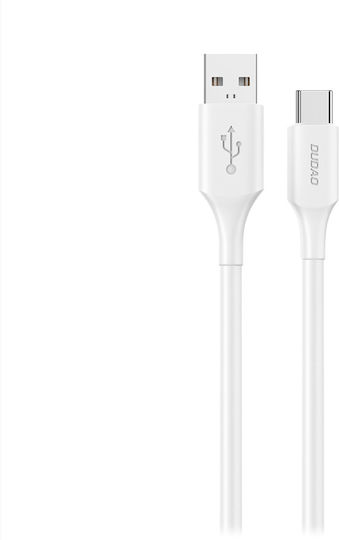 Dudao USB 2.0 Cable USB-C male - USB-A 60W Λευκό 1.2m 304004-195953