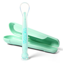 Babyono Baby Spoon Made of Silicone in Case for 6+ Months Green Babyono Baby Spoon Made of Silicone in Case for 6+ Months Green