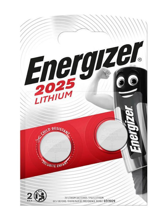 Energizer Baterii Litiu pentru Ceasuri CR2025 3V 2 Bucăți