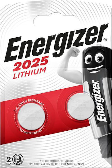 Energizer Батерии Литий Ролкови CR2025 3V 2бр