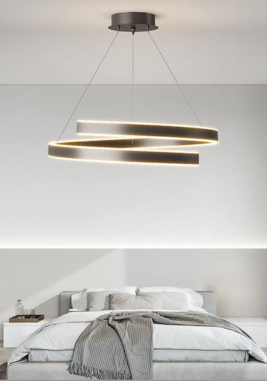 ArkoLight Κρεμαστό Φωτιστικό Μαύρο LED με Ρυθμιζόμενο Λευκό Φως